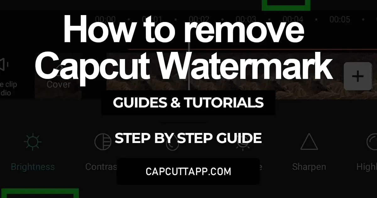 remove capcut watermark